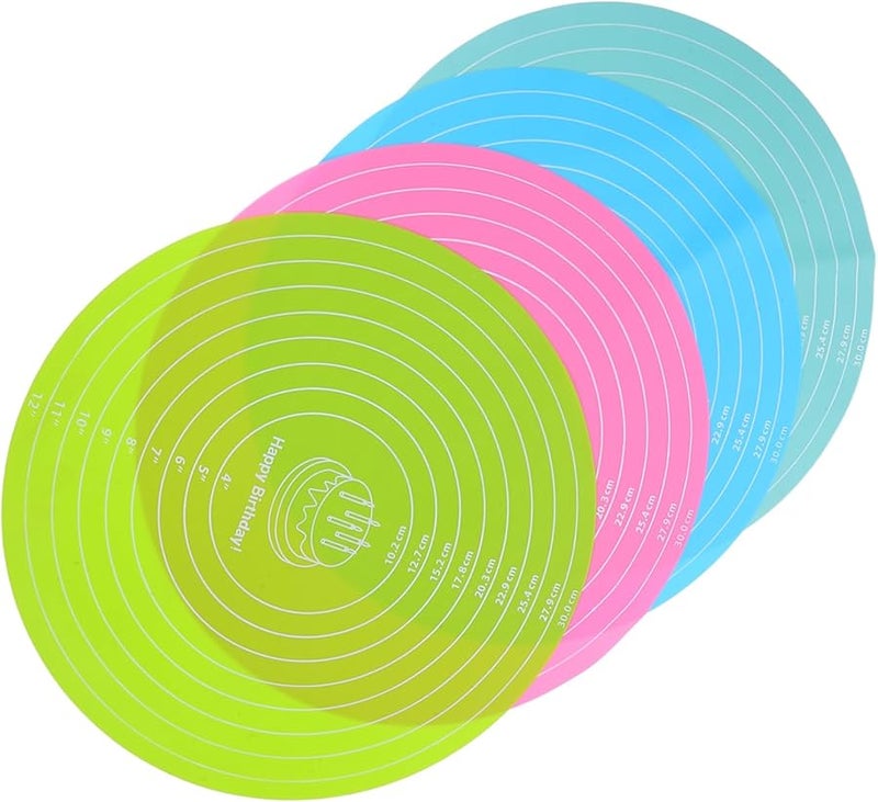 STOBAZA 4pcs Silicone Baking Mats Non Stick Reusable Heat Resistant Kitchen Supplies - Image 1